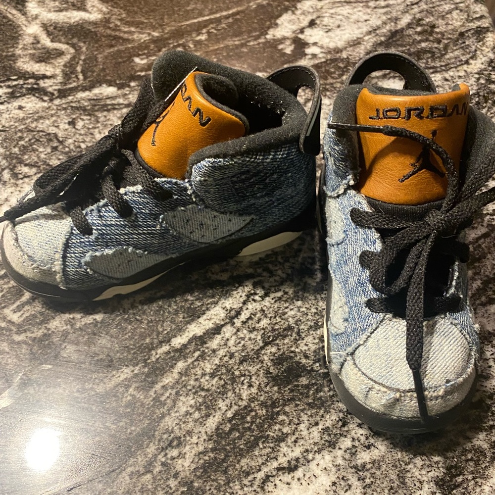 Nike Jordan 6 Retro Toddler Little Kids Shoes Washed Denim